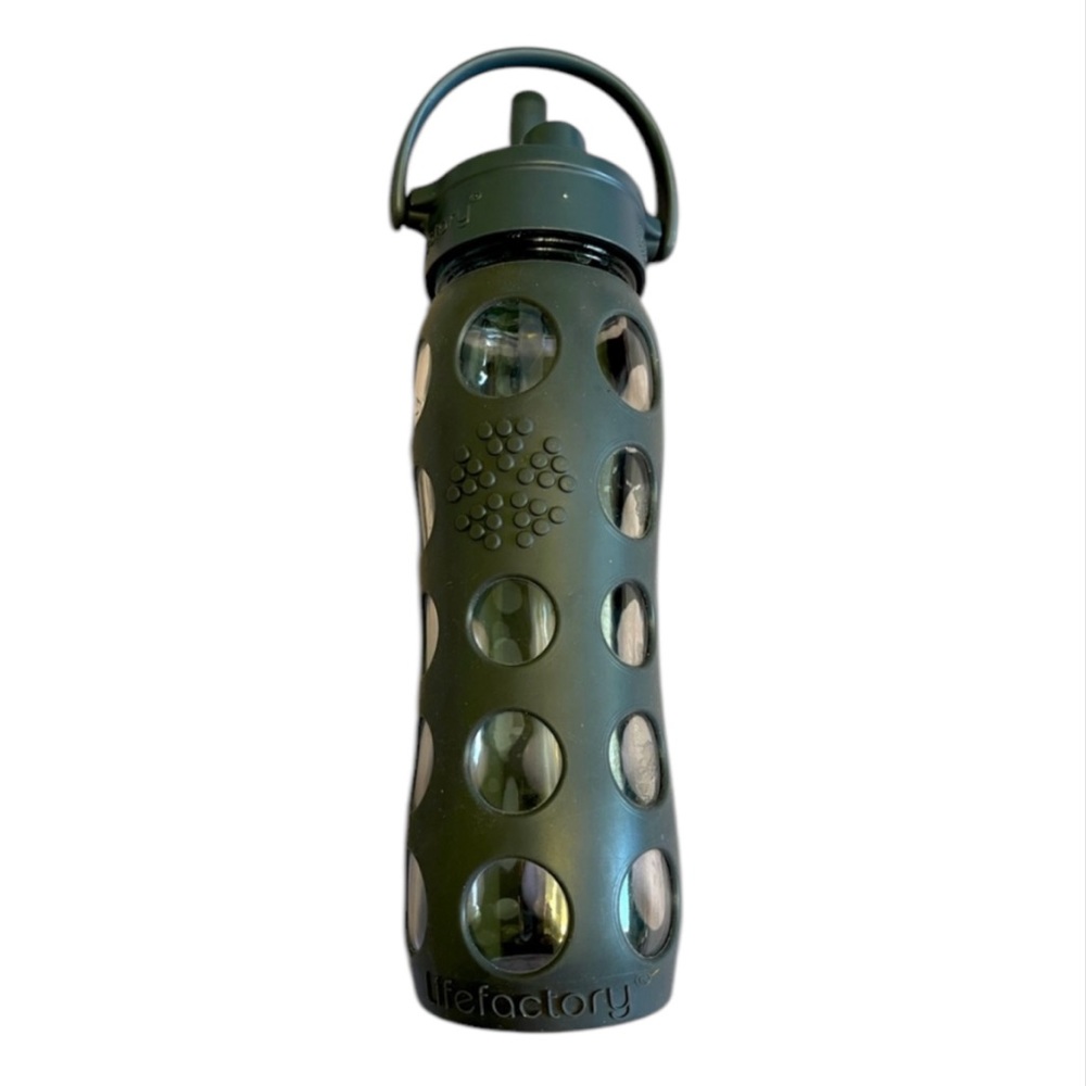 LIFE FACTORY Eco Friendly Travel Glass Water Bottle